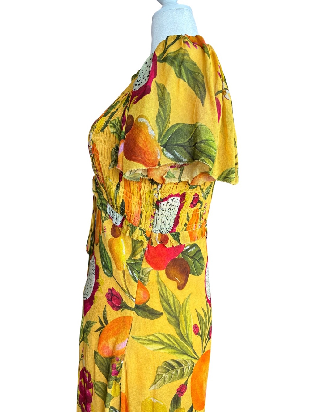 FARM Rio Yellow Tropical Fruit-Print Maxi Dress - Picture 3 of 4